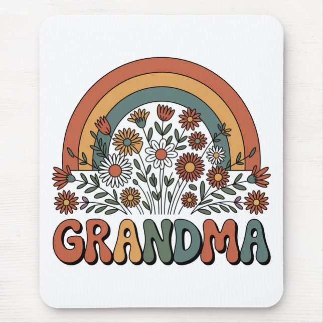 Floral Grandma Mouse Pad (Front)