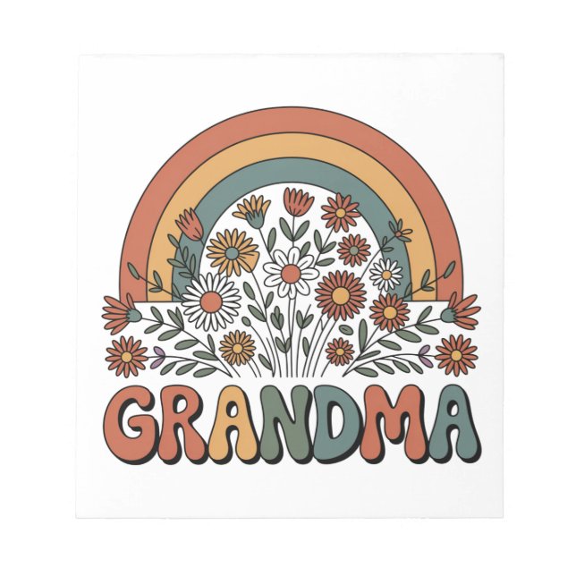 Floral Grandma Notepad (Front)