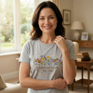 Floral Grandma Shirt Est 2026, Wildflowers 