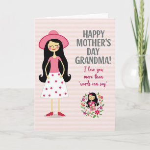 Floral Grandmas Day Love Card