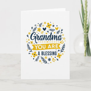 Floral Grandmas Joy Card