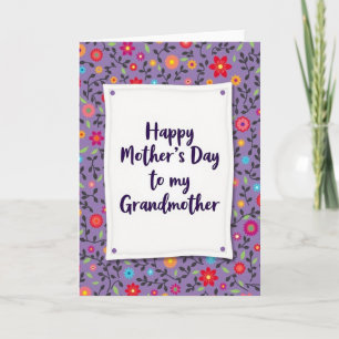 Floral Grandmother Card