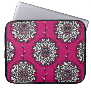 Floral Graphic Flowers Pink Seamless Laptop Sleeve