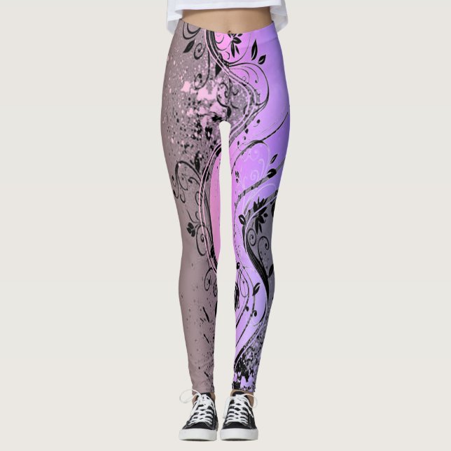 Floral Graphic Leggings (Front)