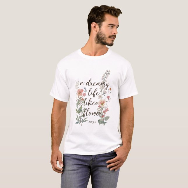 Floral  Graphic T-Shirt - Back print (Front Full)