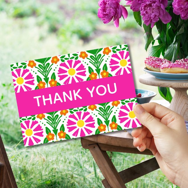 Floral Gratitude in Full Bloom Thank You Card (Creator Uploaded)