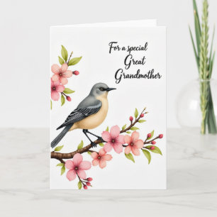 Floral Great Grandmother Message Card