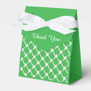 Floral Green Design Favour Box
