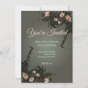 Floral Green Invite