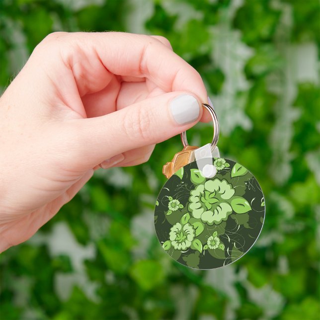Floral Green Keychain (Creator Uploaded)