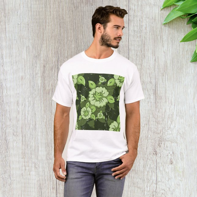 Floral Green Mens T-Shirt (Creator Uploaded)