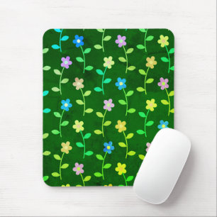 Floral Green Mouse Pad