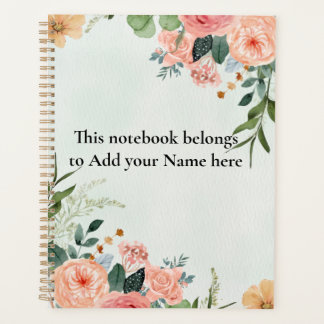 floral green planner