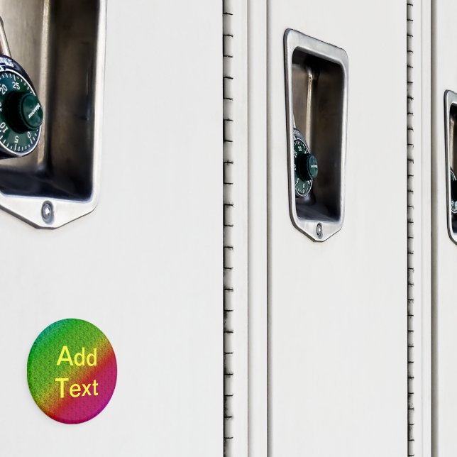 Floral Green Red Rainbow Gradient Diagonal Blend Magnet (In Situ (Locker))