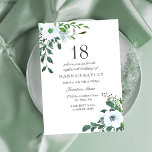 Floral Greenery 18th Birthday Party Invitation<br><div class="desc">Floral Greenery 18th Birthday Party Invitation

Suitable for men or woman birthday party

See matching collection in Niche and Nest Store</div>