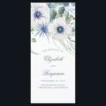 Floral Greenery Dusty Blue Garden Wedding Programs<br><div class="desc">Dusty blue floral wedding programs</div>