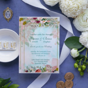 Floral  Greenery Elegant Invitation