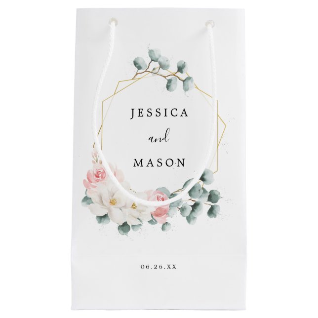 Floral Greenery Hotel Wedding Gift Bag (Front)