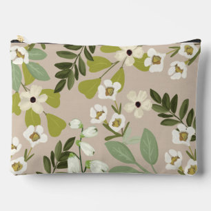 Floral Greenery Patterns Modern Accessory Pouch