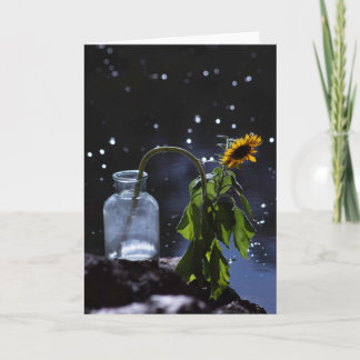 floral greeting card, blank card