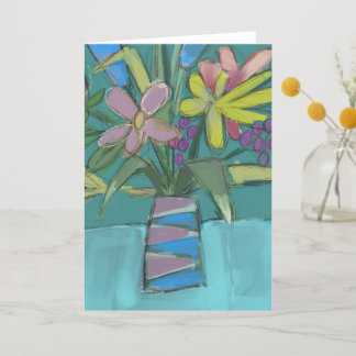 Floral greetings card, any occasion. thank you card