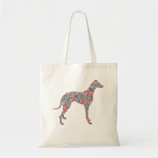 floral greyhound tote bag