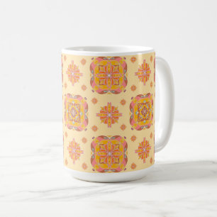 Floral Grid Coffee Mug