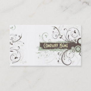 Floral Grunge Business Card