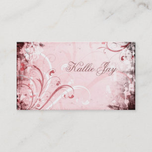 Floral Grunge Business Card