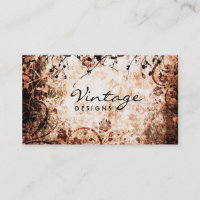Floral Grunge Business Card