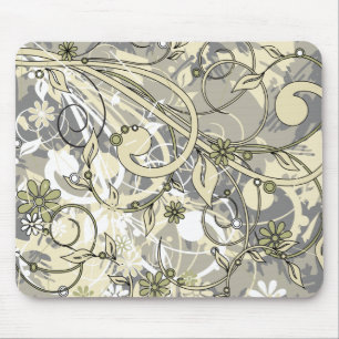 floral grunge mouse pad