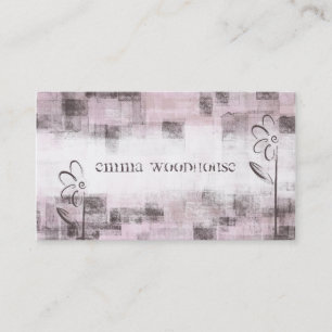 Floral Grunge Purple & Lilac Business Card