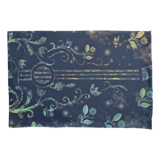 Floral Guitar Pillow Case (Front)