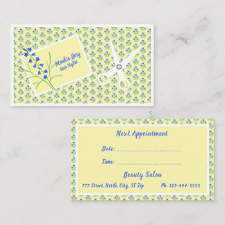 Floral Hair Stylist Appointment Card