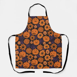 Floral Halloween Apron