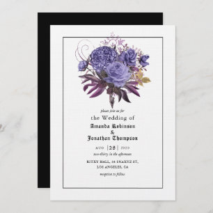 Floral Halloween Gothic Wedding Invitation