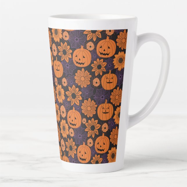 Floral Halloween Latte Mug (Right)