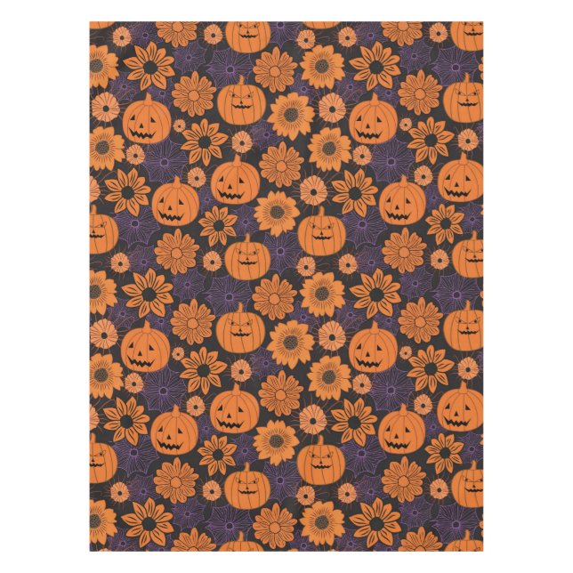 Floral Halloween Tablecloth (Front)