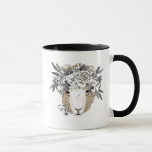 Floral Halo Sheep Mug