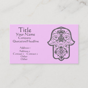 Floral Hamsa Business Card