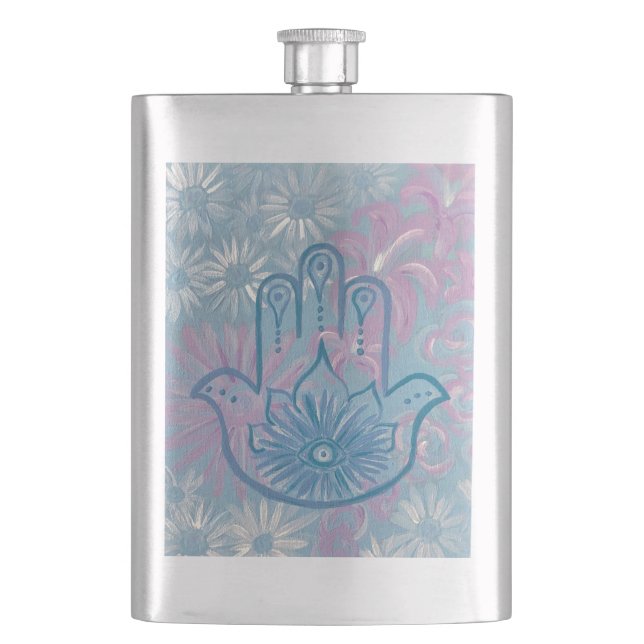 Floral Hamsa Flask (Front)