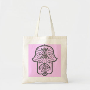 Floral Hamsa Tote Bag