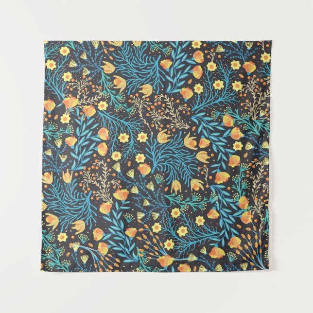 Floral Hand Drawn: Creative Seamless Tapestry (Front)