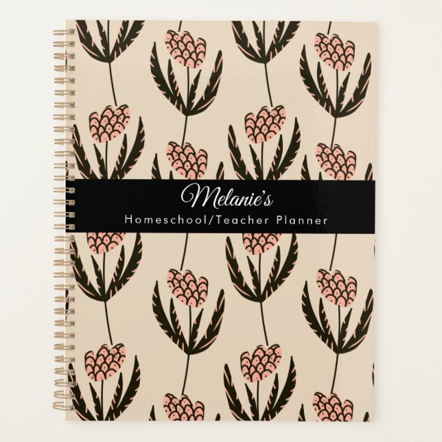 Floral Hand-Drawn Teacher School Homeschool  Planner (Front)