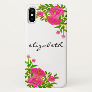 Floral Handwritten Script iPhone X Case