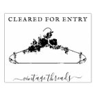 Floral Hanger Logo Covid Temperature Cleared Entry