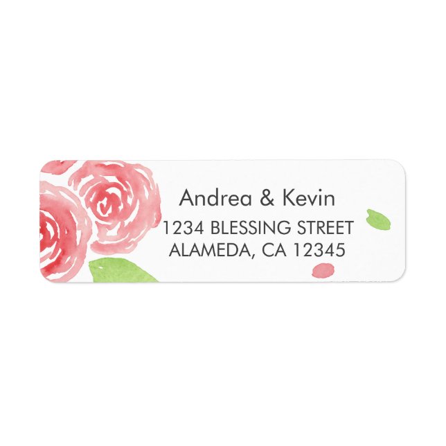 Floral Happiness Return Address Label (Front)