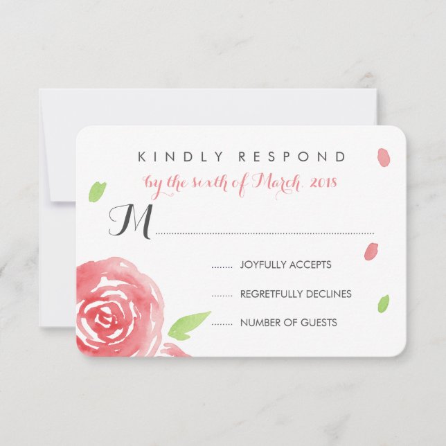 Floral Happiness RSVP Card (Front)