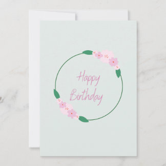 Floral Happy Birthday Card