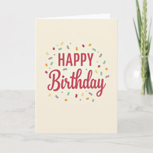 Floral Happy Birthday Card